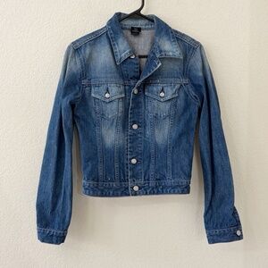 Diesel Womens Blue Denim Jean Jacket Size Medium Kimiti Long Giubbino